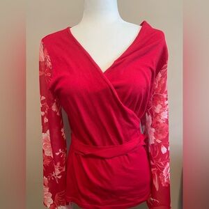 ♥️Gorgeous Red Wrap-Around Sweater